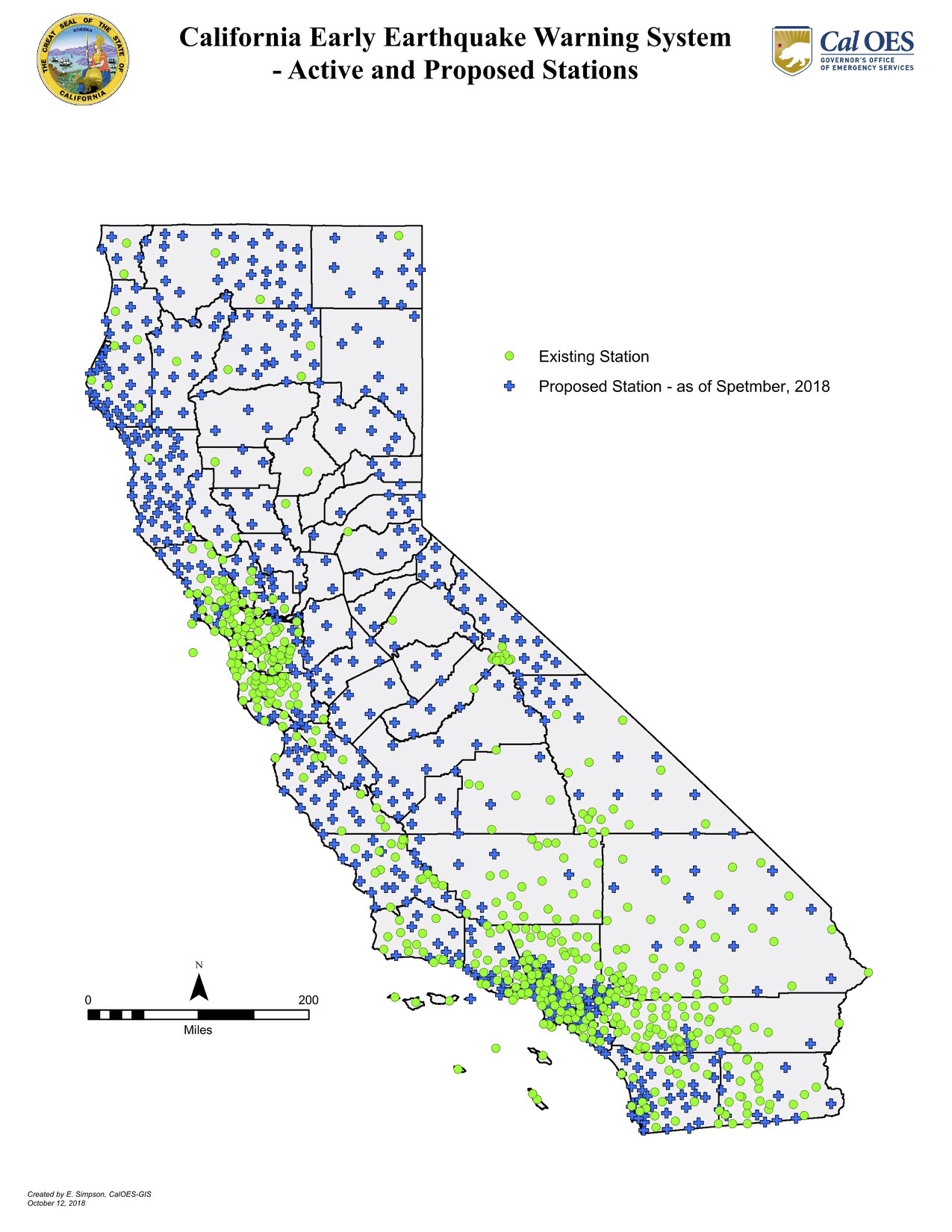 Map: California's seismic sensor network
