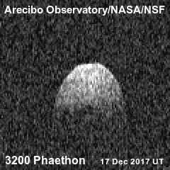 Arecibo Observatory radar animation of the rock comet 3200 Phaethon.