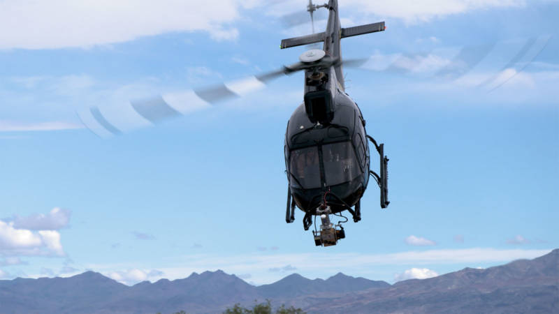 NASA testing the Mars 2020 mission's Landing Vision System on the nose of an Airbus helicopter in Death Valley National Park. 