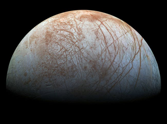 The pattern of cracks in the icy crust of Jupiter's moon Europa was the first clue to the deep ocean it hides beneath.
